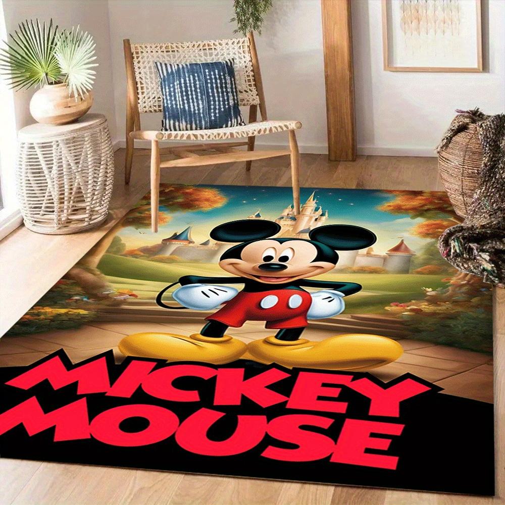 1pc Mickey Mouse Carpet Area Rug, Bedroom, and Playroom Durable, Stain-Resistant, and Easy To Clean, Living Room