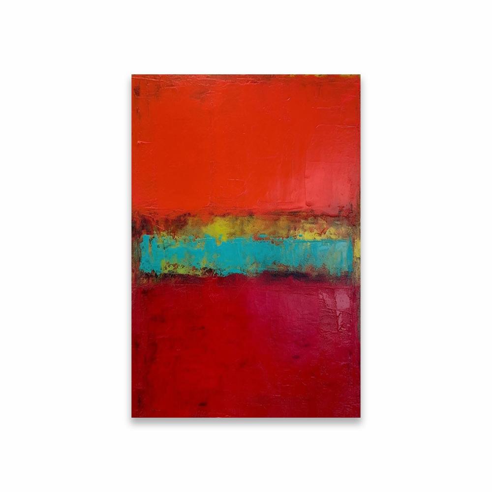 Large Red Abstract Canvas Painting Minimalist Textured Prints Wall Art Red Minimalist Painting Poster Orange Abstract Decor 21X30CMNo Framed