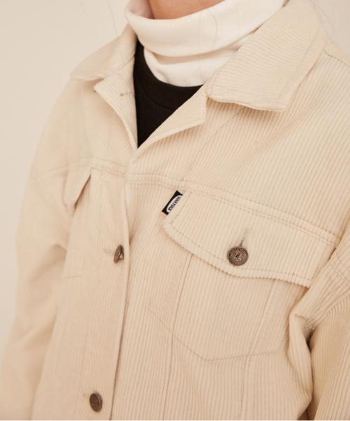Luckydice Corduroy Trucker Jacket_Ivory (Unisex)