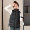Down cotton vest women's short autumn and winter new stand-up collar thickened cotton-padded clothes fashion vest vest vest jacket