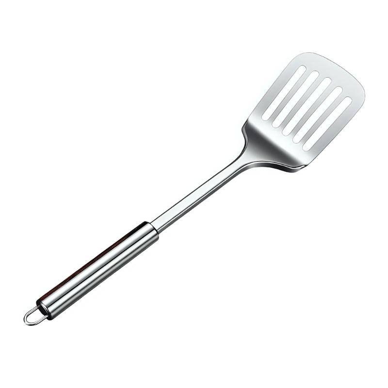 

Practical Kitchen Slotted Spoon For Frying And Grilling Stainless Steel Strainer Ladle With Ergonomic Handle