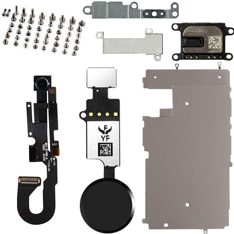 Full Set LCD Parts For iPhone 6 6P 6S 7 7P 8 Plus Front Camera Home Button Key Flex Cable Screen Metal Bracket With Full Screws