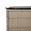 Sun Lounger with Cushion Beige Poly Rattan