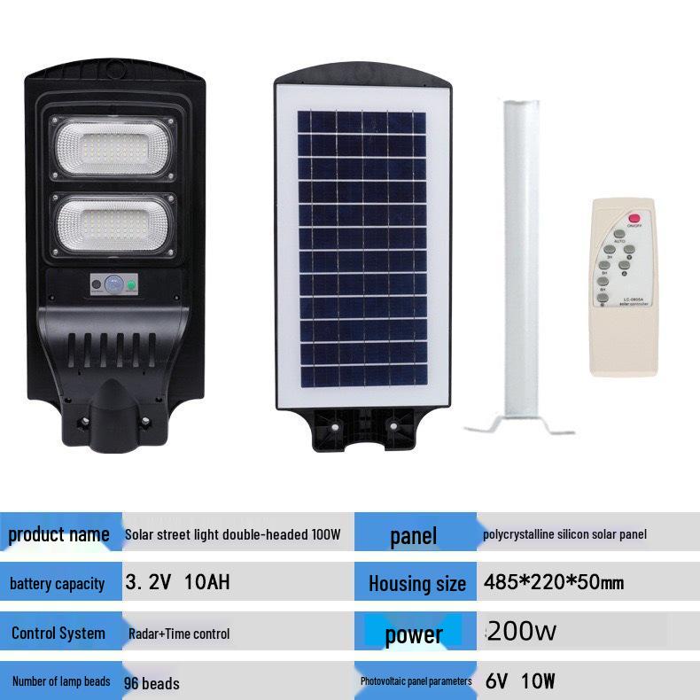 Solar Outdoor Courtyard and Street Flood Light with Motion Sensor