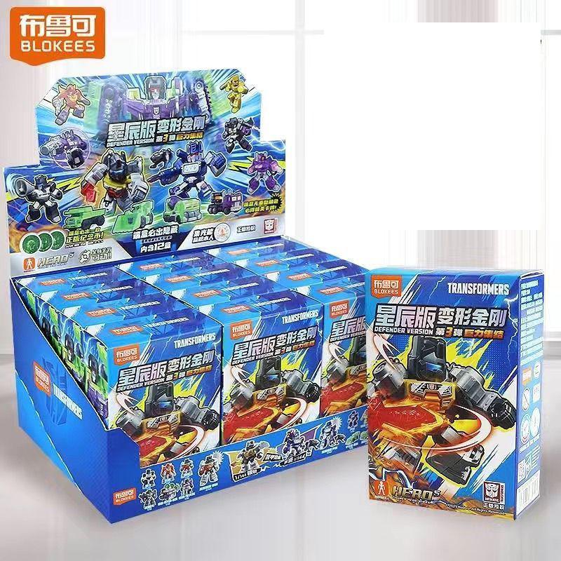 Original Blokees Transformers Defender Version Vol.4 Series Blind Box Anime Peripheral Assemble Toys Collectible Model Fun Gifts