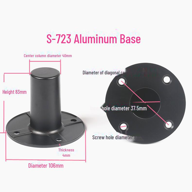 

Металлический кронштейн для динамика с алюминиевым поддоном для сиденья - профессиональная поддержка сценического звука и аксессуары для установки S-723 Aluminum Base