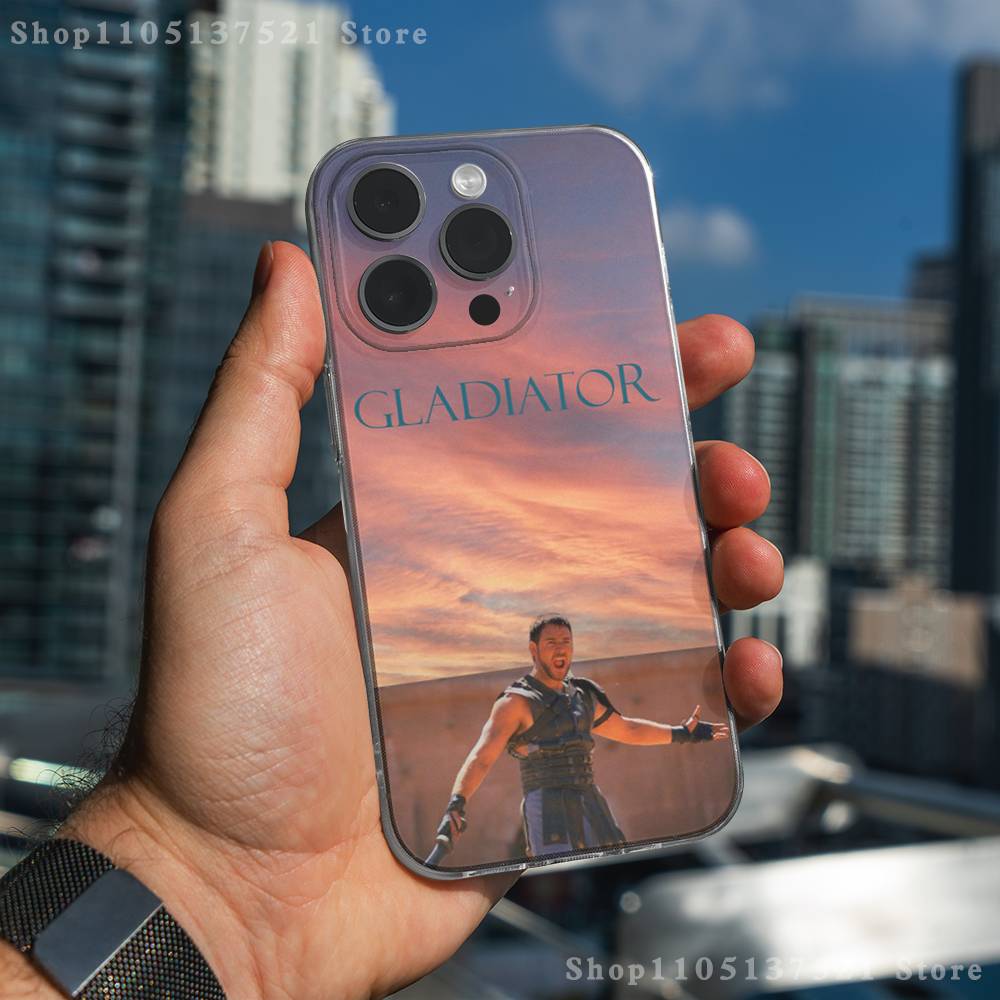 Movie G-Gladiator 2 Phone Case For iPhone 17,16,15,14,13,12,11 Pro,Max,Plus,XR,Mini,E Clear Full-coverage Soft Cover