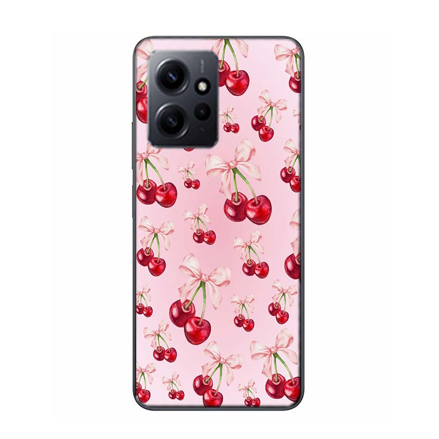 

Cherry Bow Phone Case For Redmi Note 14 15 Pro 5G 13 12 Pro Plus 11 11T 11E 11S 10 Pro 10S 9 9S Cover Cell Clear TPU Capa Compat Redmi Note 12 Pro 4G