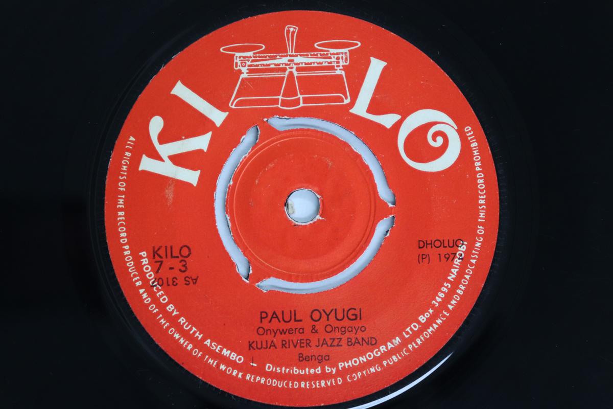 

7inch Record KUJA RIVER JAZZ BAND - Paul Oyugi / Jojius Nyanyiego KILO73 KILO 1974 Kenya World Music Used