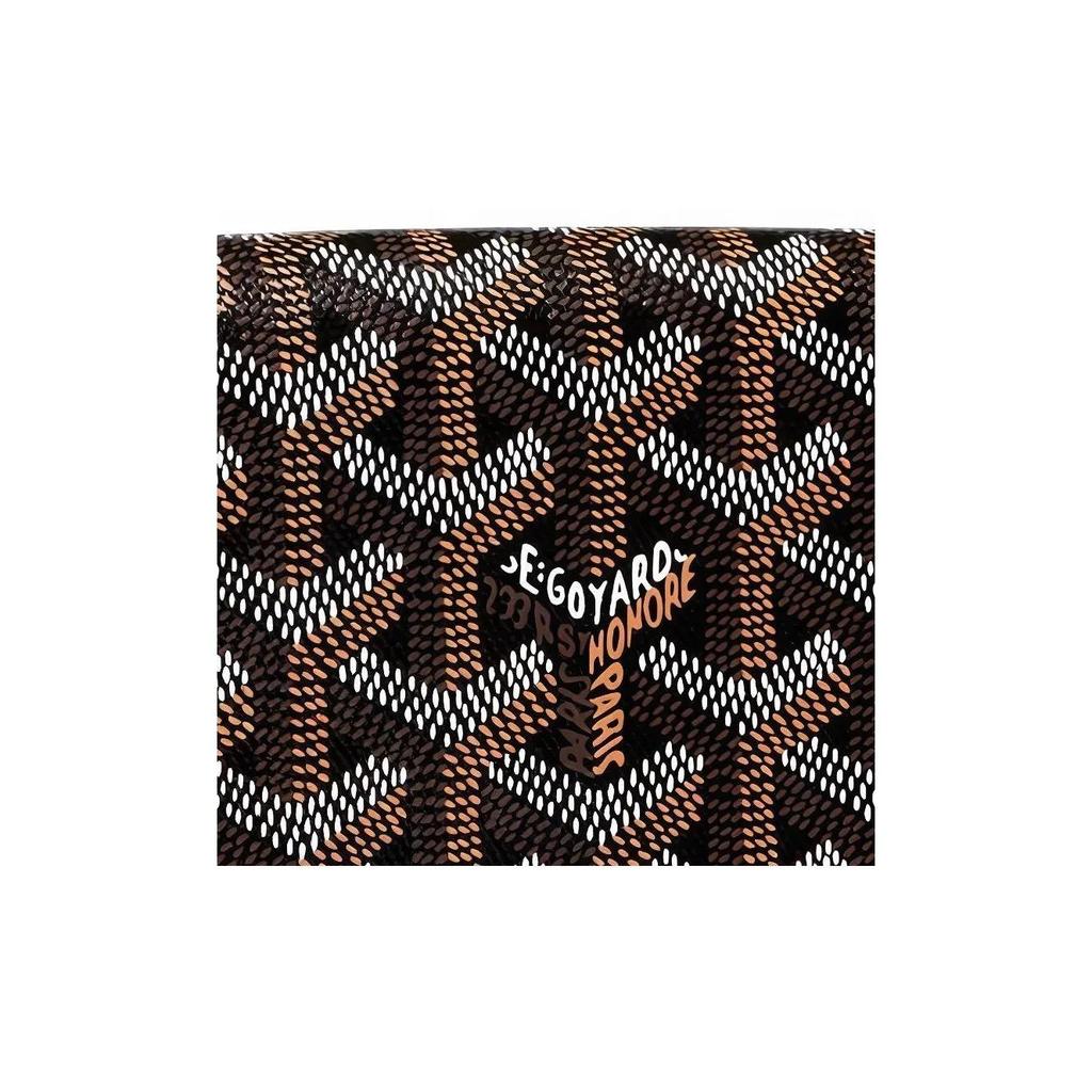Goyard MALESHERBES Y-Logo All-Over Print Flap Clutch Canvas and Leather Combination Unisex Couple's Style Brown