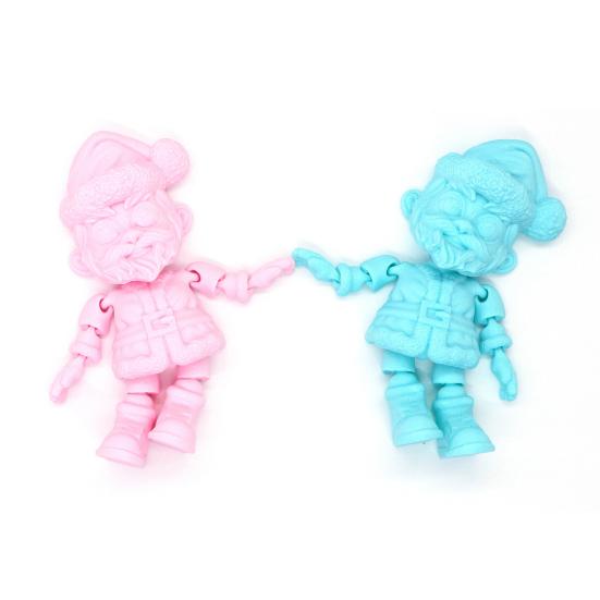 Yousheng Santa Fridge Magnet Movable Joints Christmas Ornaments 3D Printed Festive Fridge Decor Unique Party Gift