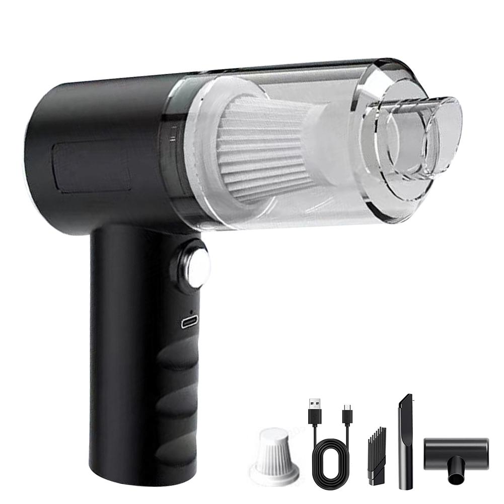 

Car Hoover 6000PA Small Air Duster 1200mAh Powerful Hoover 2 in 1 Wireless Dust Collector USB Charging for Home Vehicle Cleaning black