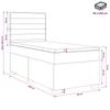 Box Spring Bed with Mattress Dark Grey 80 X 200 Cm Fabric
