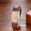 Matching Watches with Leather Straps in Antique Analog Waterproof Quartz Couples Fashion Accessory Perfect Gift for or Lover Brown Display, Movement,