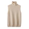 Sleeveless Pullovers Turtleneck Sweater Waistcoat Wool Knitwear Spring Autumn Winter Fashion Vest Tops