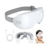 (White)Eyerelis Steam Therapy Eye Mask, Hot/Cold Compress with Adjustable Temperature, USB Rechargeable, Soft Silicone for Dry Eyes, Migraine Relief
