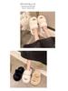 Large Cross-Fur Women's Slippers - Thick, Flat-Bottomed, Warm & Stylish for Spring, Autumn, Winter