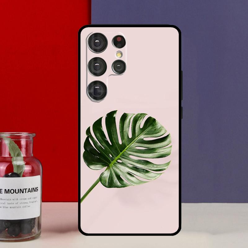 Monstera Leaves Palm Tree Flowers Funda Case For Samsung Galaxy S25 Ultra S9 S10 S20 S21 S22 Plus S23 Ultra S24 FE Phone Cover