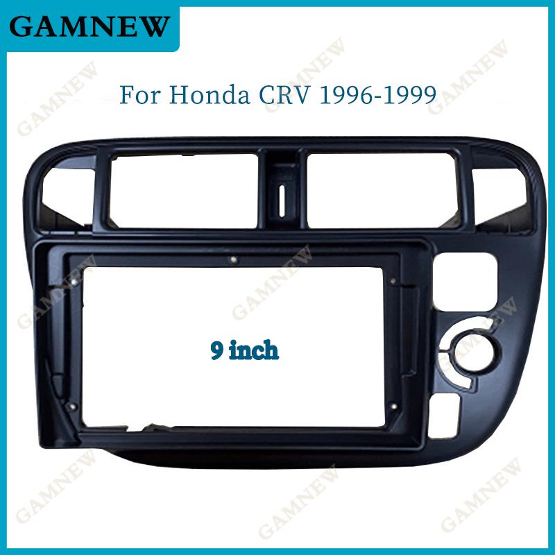 

Car Audio 9 Big Screen Fascia Frame Adapter For Honda Civic (1996-1999,RHD) 2Din Stereo Dash Installation Panel Frame
