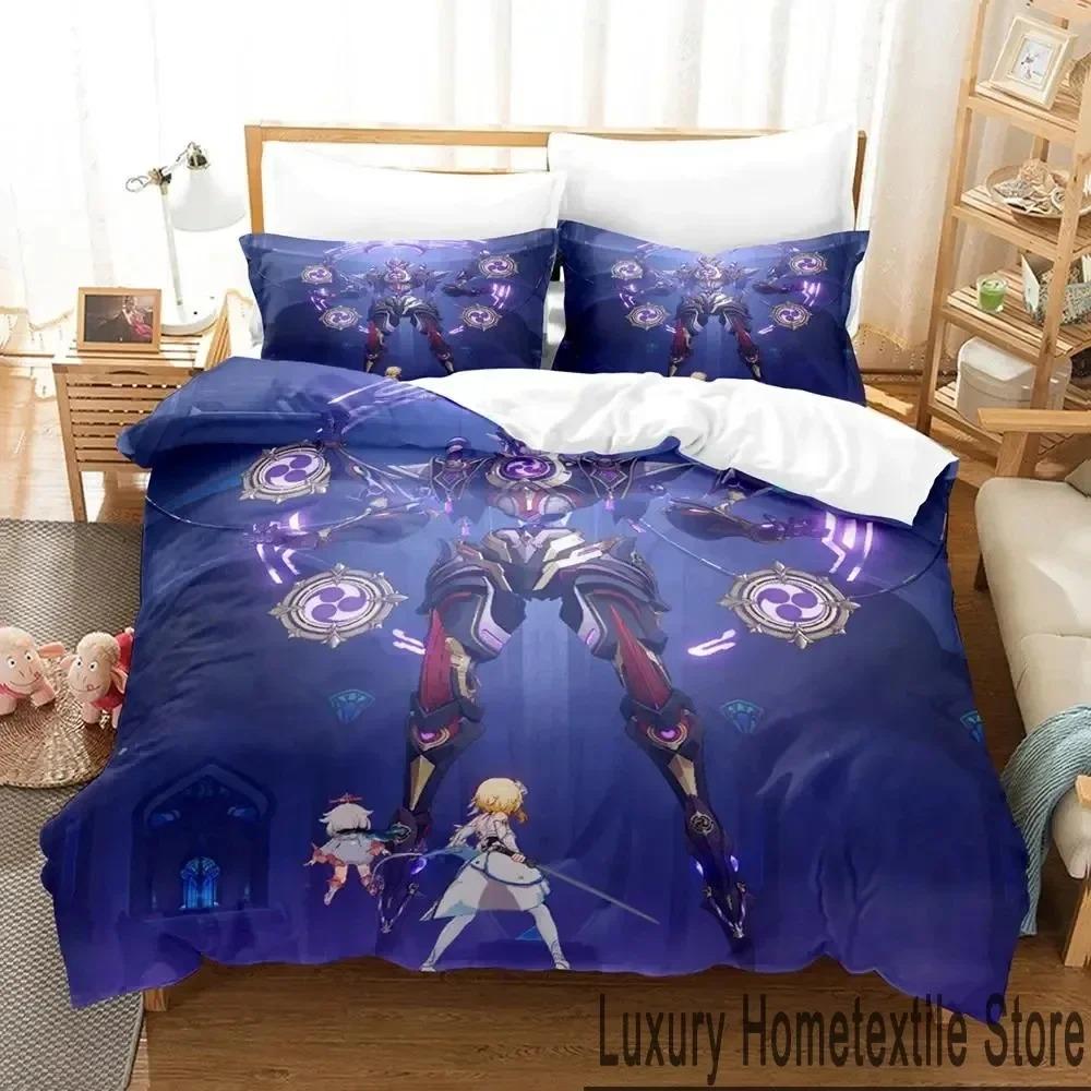 Anime Spel Genshin Impact Scaramouche Sängkläder Pojkar Flickor Twin Queen King Size Påslakan Örngott Säng pojkar Vuxen