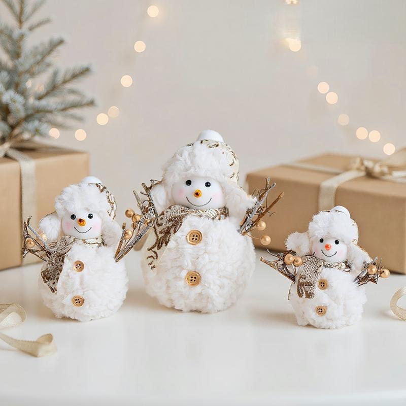 1PC Knitted Handmade Christmas Modern Simplicity Ornament Atmosphere Doll Desktop Plush Multi-element Festival