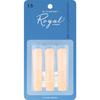 3 Rico Royal Reeds for B-flat/Bb Clarinet Strength 1.5
