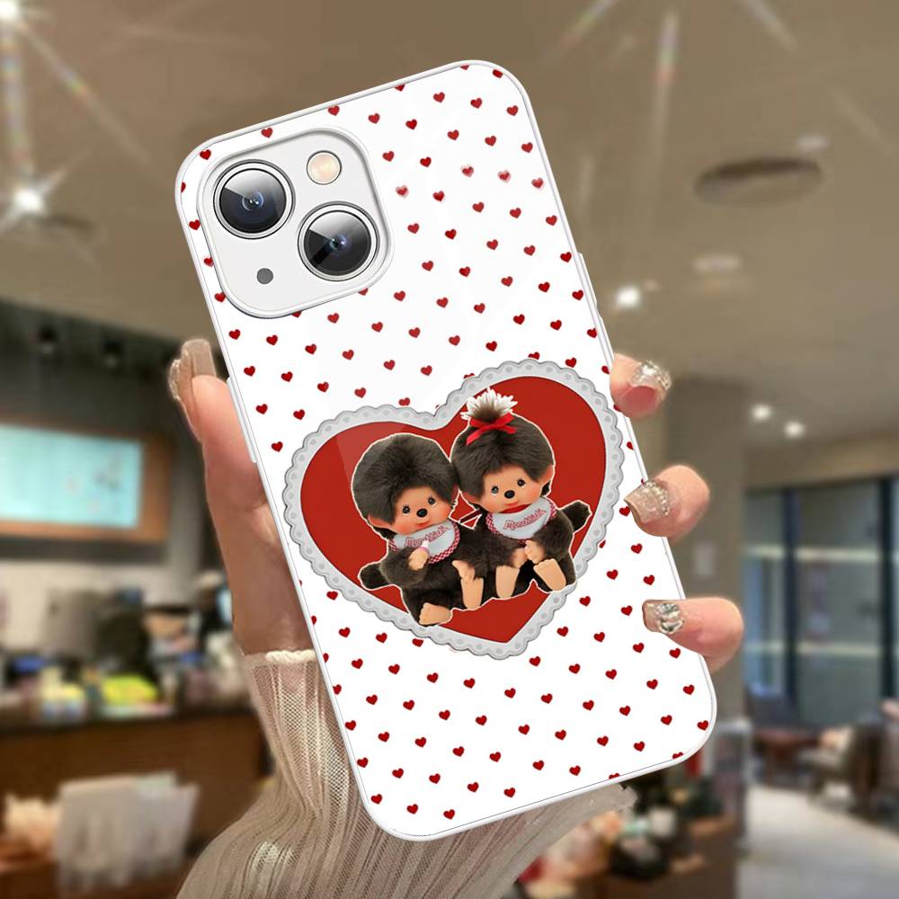 Cute M-monchhichis-s Tempered Glass For Iphone 14 13 12 11 Pro Mini XS MAX 14Plus X XS XR Cover