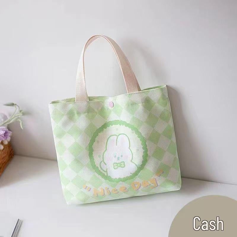 Korean Style Versatile Canvas Tote: Cute Handbag for Office, Students, Lunch & Outings