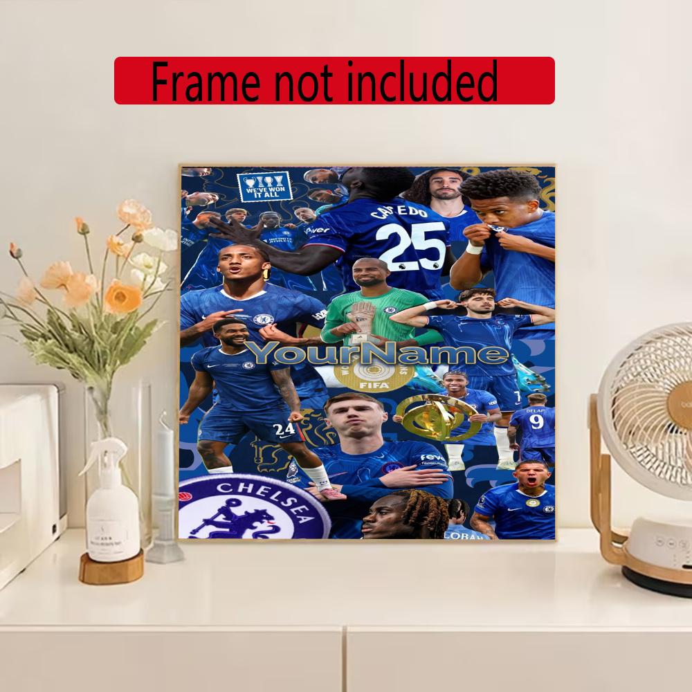 Chelsea Fc Personalized Name Diamond Paintings Mosaic Wall Round Diamond Art Painting Kits Embroidery Crystal Accessories Frameless