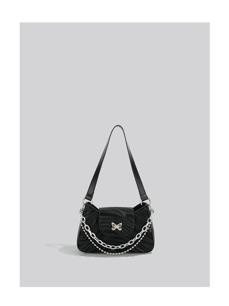 Trendy 2025 Women's Baguette Underarm Bag with High-End Texture and Niche Design