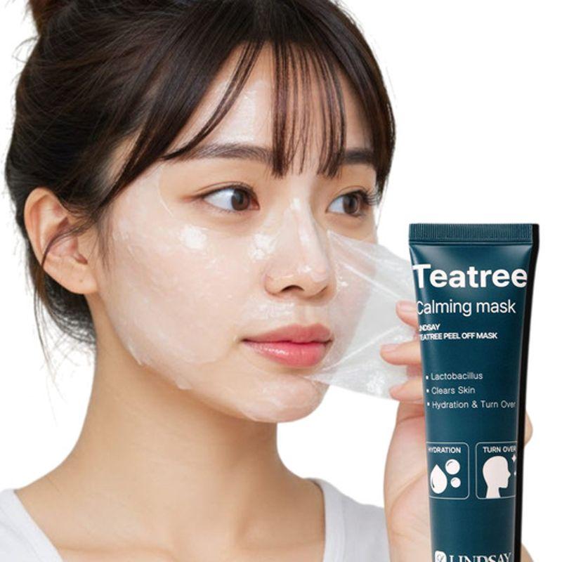 

Lindsay Tea Tree Calming Wrapping Mask Peel-Off Collagen Peel-Off Pack 70ml Lindsay Tea Tree Calming Mask + Pack Brush