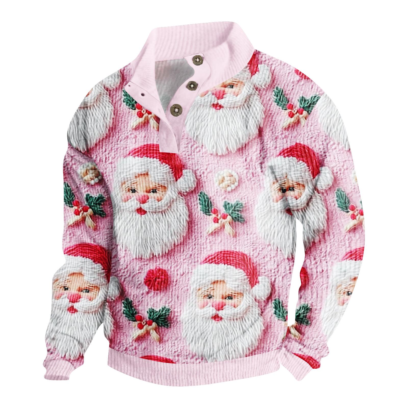 

Мужская вельветовая рубашка на пуговицах с рождественским принтом L