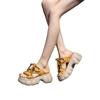 Fashion Thick-Soled Heightening Womens Slippers 2025 Summer Wear New Sandals Thick-Soled Versatile Student Casual Womens Shoes