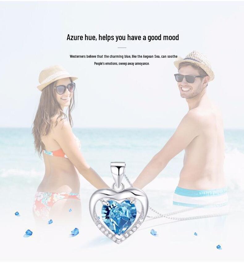 Trendy 925 Sterling Silver Heart Pendant Necklace for Women – Perfect Valentine's, Birthday, or Wife Gift