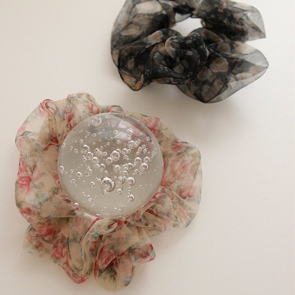 

Jlauren Шифоновая резинка для волос с цветочным принтом H01206 pink