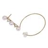 Akoya Pearl Hoop Line Pearl Earrings 4.0mm & Earrings, K10, Women's [Gift Wrapped]