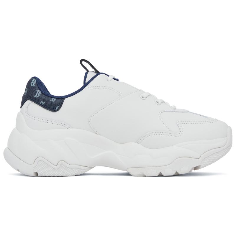 MLB Big Ball Chunky Anti-Slip Wear-Resistant Low-Top Chunky Sneakers Unisex White Sneakers 3ASHBDM4N-43NYS