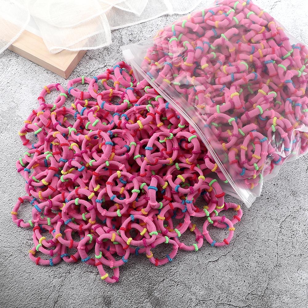 

50/100 шт./набор Маленькие эластичные резинки для волос для девочек, 3 см, разноцветные, детские нейлоновые резинки-скранчи, повязка на голову, держатель для хвостика, аксессуары для волос 50PCS
