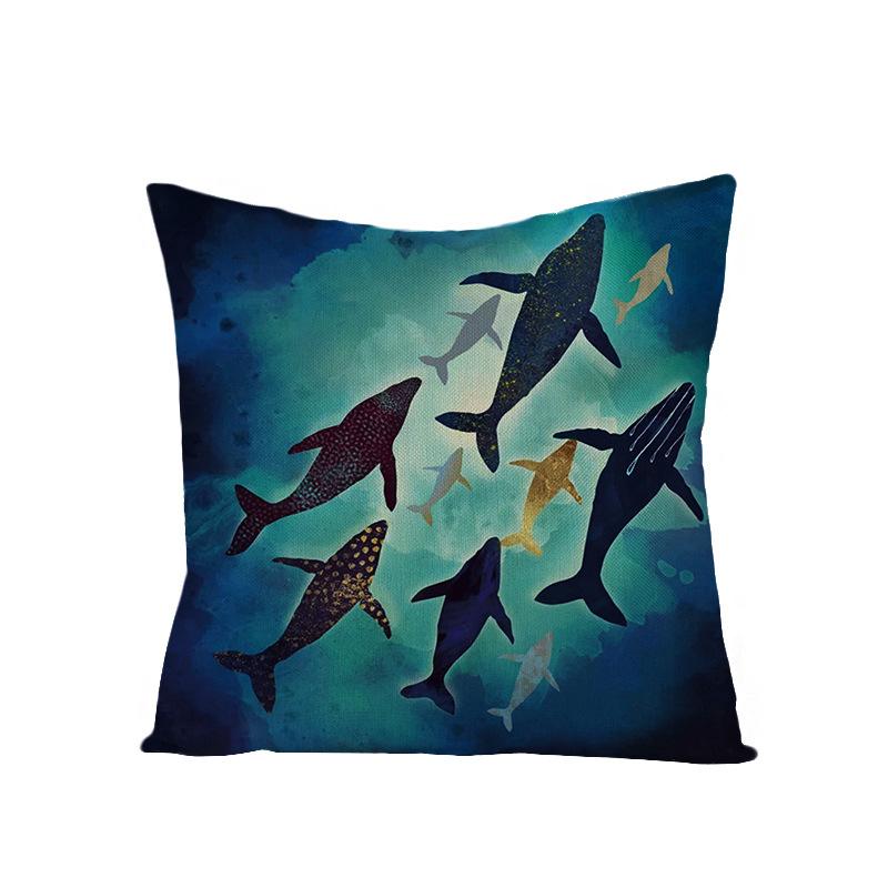 Home Landscape Polyester Pillowcase Home Digital Printing Sofa Cushion Waist Pillowcase