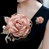 1Pc Pearl Women Botanical Pins Casual Fabric Mother's Day Gift Party Accessories Brooches Rose Flower