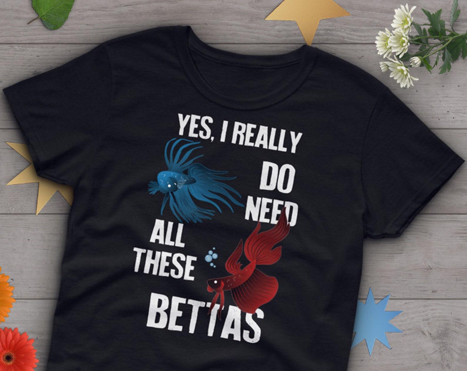 Betta Fish Shirt, , Funny Betta Lover Gift, Cute Siamese Fighting Fish T-shirt, Fish Lover TShirt, Pet Graphic Tee, Navy, Blue Top 100