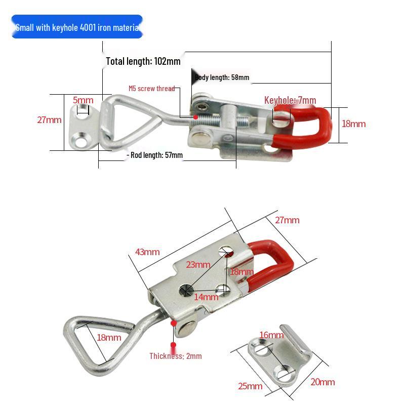 30 Stainless Steel Quick Release Adjustable Toggle Latch Lock Clip Box Buckle
