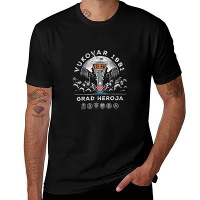 VUKOVAR 91 GRAD HEROJA T-Shirt Aesthetic Clothing Vintage Anime Shirt Blouse Custom T Shirt Heavyweight T Shirts for Men