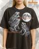 Frogs And Moon Bootleg Shirt, Vintage Amphibian Nature Celestial Retro Graphic Tee, 90s Retro Throwback, Frogs And Moon Sweater