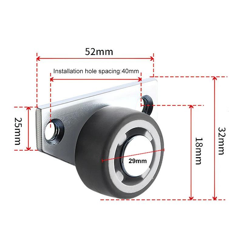 Side Mounted Drawer Casters 1/2/4Pcs Silent Wearproof Nylon Wheels for Kitchen Cabinet Furniture Repair Replacement
