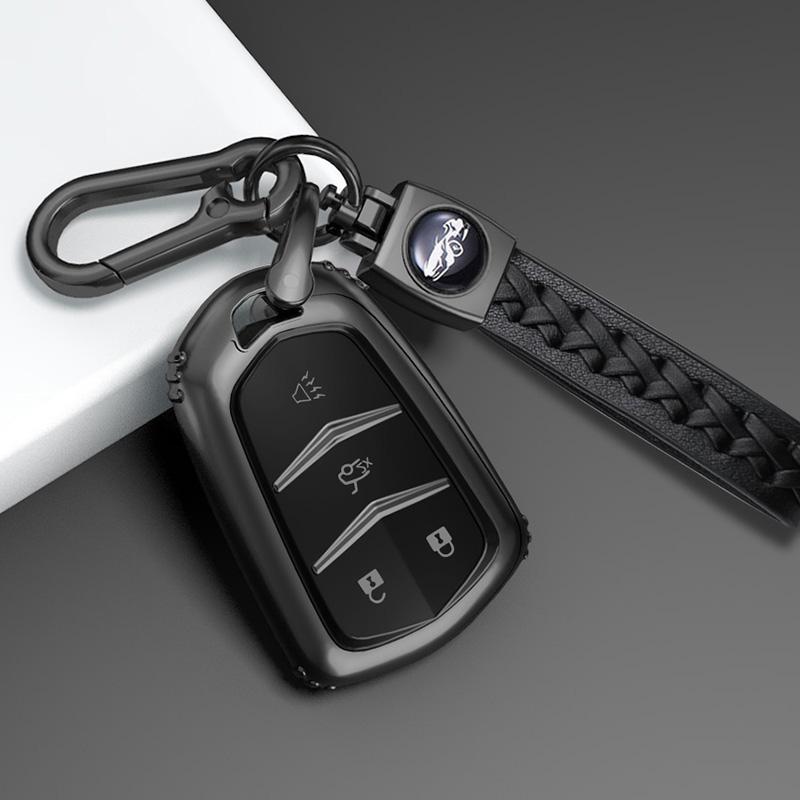 cvpys7 TPU Car Key Case Cover For Cadillac ATS CT6 CTS DTS XT5 Escalade ESV SRX STS XTS ELR 2014 - 2018 Remote Key Holder Keychain