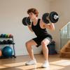 Dumbbell Set 2-in-1 Dumbbells Barbell Adjustable Up To 20 KG with Non-Slip Grip for Home Strength Training, Gray