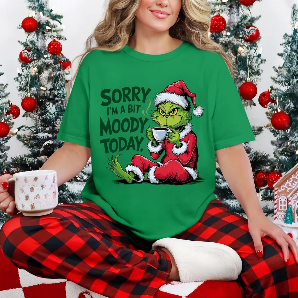 Women's Casual Printed T-Shirt Round Neck Pullover Short Sleeve Top