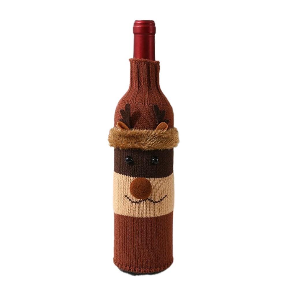 Cute Handmade Christmas Sweater Wine Bottle Cover,for Christmas Decorations XMAS Gifts Navidad 2026 Party Decorations
