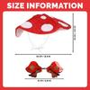 2Pcs Mushroom Costume Accessory Mushroom Hat Party Hat Cap,Mushroom Shaped Sunglasses for Halloween Cosplay Party